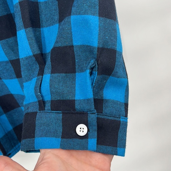 Abollria blue black plaid womens flannel size 2XL - Picture 3 of 9